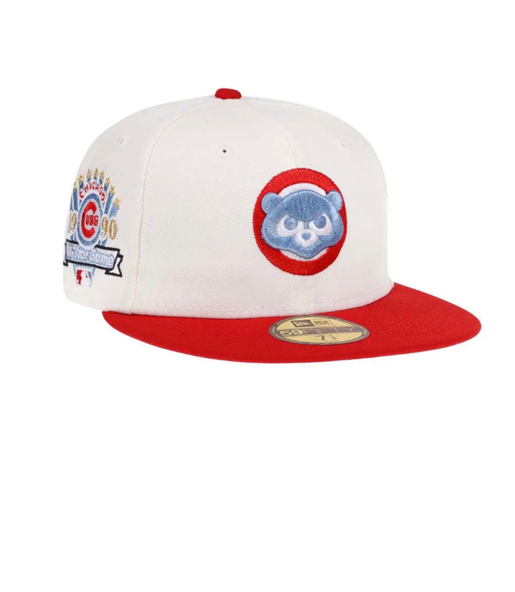 NEW ERA CHICAGO CUBS ALL STAR GAME 1990 CREAM PRIME EDITION 59FIFTY FITTED HAT