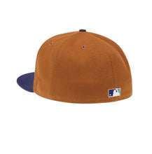 Load image into Gallery viewer, NEW ERA MILWAUKEE BREWERS 25TH ANNIVERSARY BOURBON PRIME TWO TONE EDITION 59FIFTY FITTED HAT
