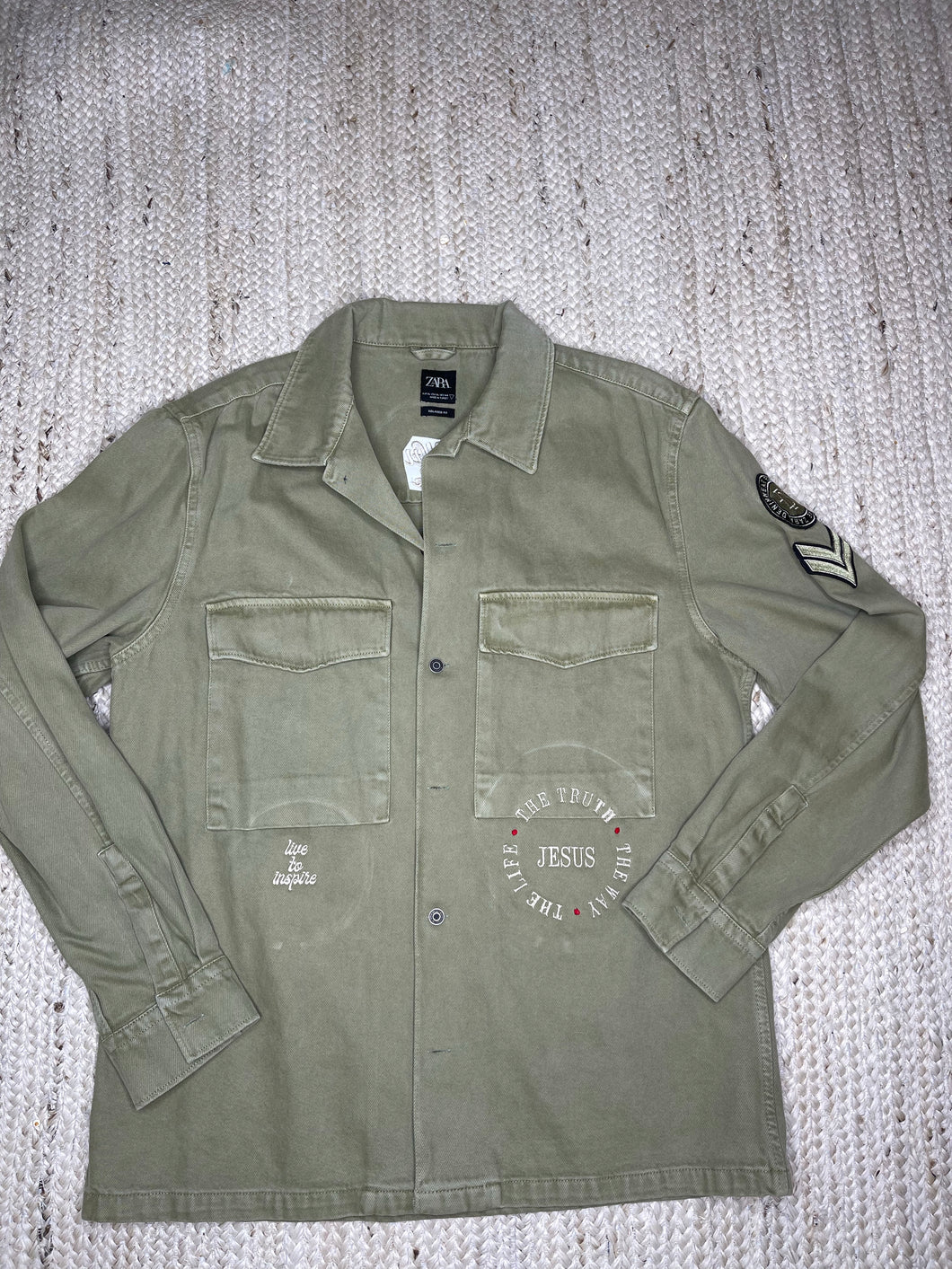 Wtl.co green patched shirts