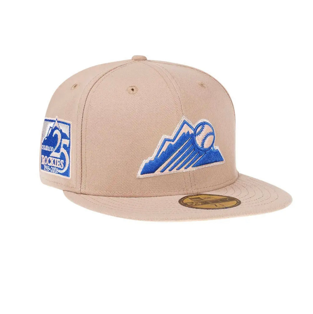 NEW ERA COLORADO ROCKIES 25TH ANNIVERSARY SAND PEACH EDITION 59FIFTY FITTED HAT