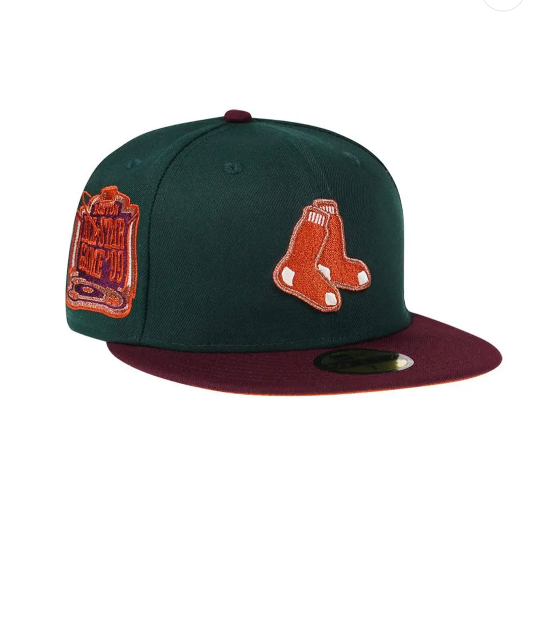 NEW ERA BOSTON RED SOX ALL STAR GAME 1999 COPPER OLIVE TWO TONE EDITION 59FIFTY FITTED HAT